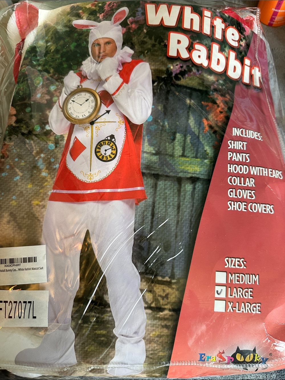Era Spooky men’s large white rabbit costume